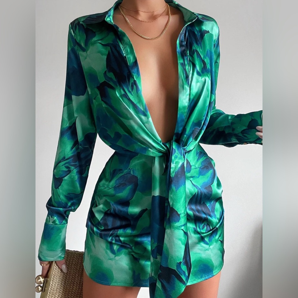 Ruby Calista Dress - Green Floral